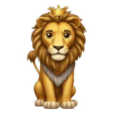 Lion with king sticker