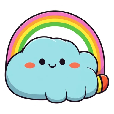 Paresseux arc-ca-ciel sticker