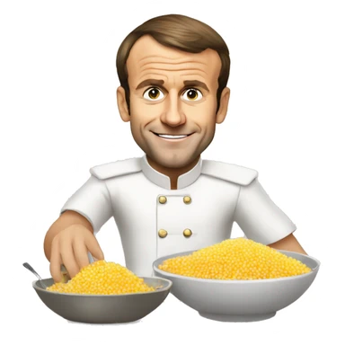 Emmanuel macron mange du couscous sticker