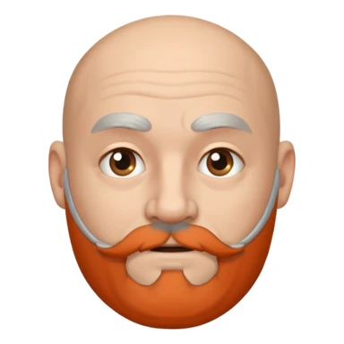 A bald man with grey beard  sticker