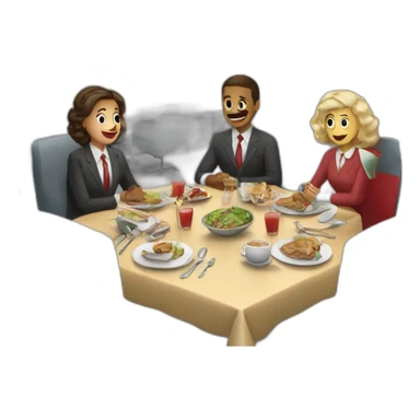 office holiday diner sticker