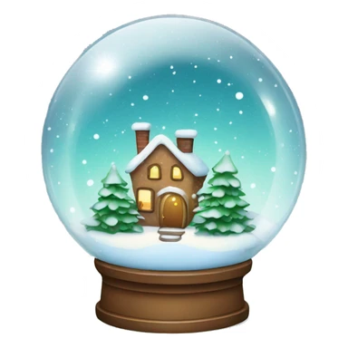 Snow globe with space inside sticker