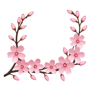 delicate cherry blossom border sticker