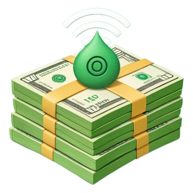 wifi money bill stack sticker