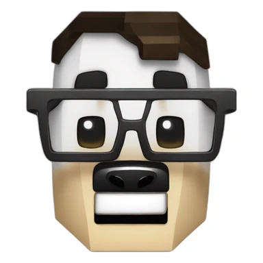 Panda minecraft qui porte des lunettes de soleil et un costards  sticker