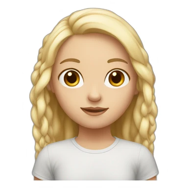 6 white friend girl sticker