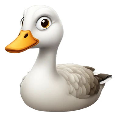 lazy goose who is coding The goose should look like a nerd sticker
