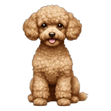 Toy poodle light brown sticker