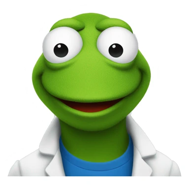 kermit the frog but hes blue sticker