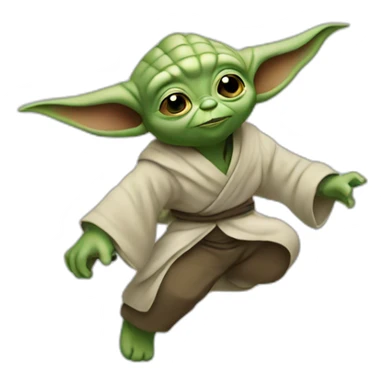 Yoda backflip sticker