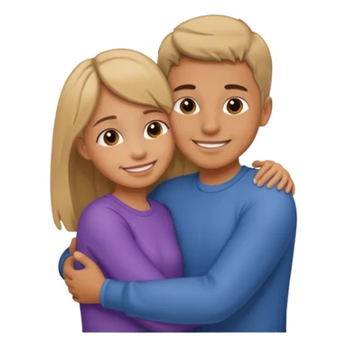 Texte ´Gros câlin’, en dessous un homme serre sa sœur dans ses bras sticker