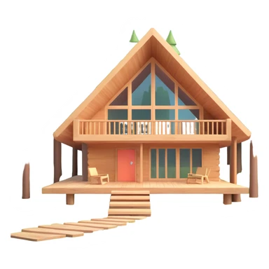 contemporary forest house with natural materials and integrated into woodland setting sticker