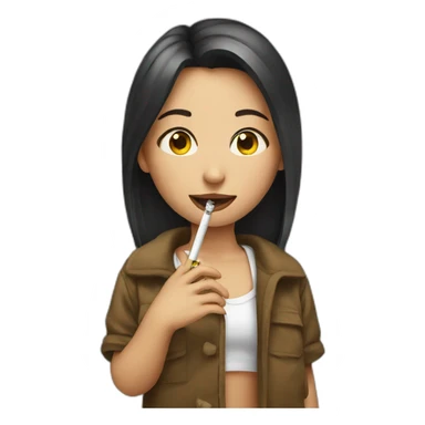 girl with cigarette sticker