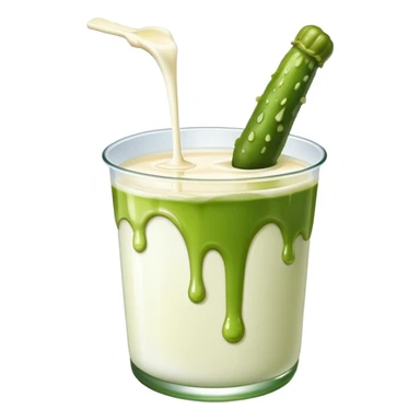 Pickle dripping milk sticker