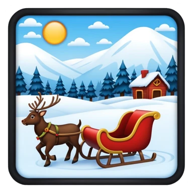 navidad trineo  sticker