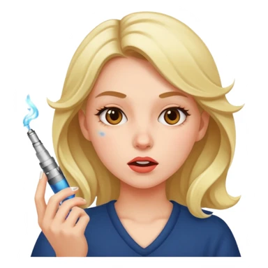 girl hitting vape  sticker