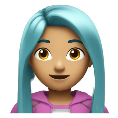 Girl playing roblox sticker