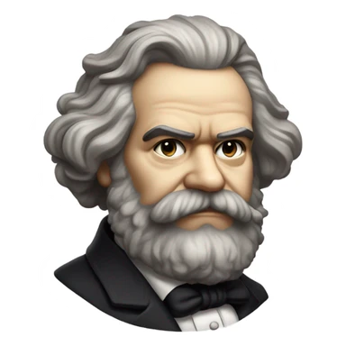 Karl Marx portrait sticker