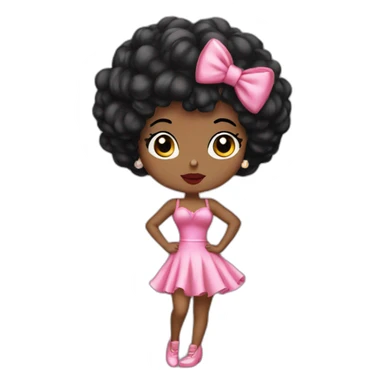 Betty boop traje negro sticker