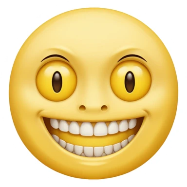 creepy smile lots of teeth built like regular yellow smile remake the second one but sad sticker