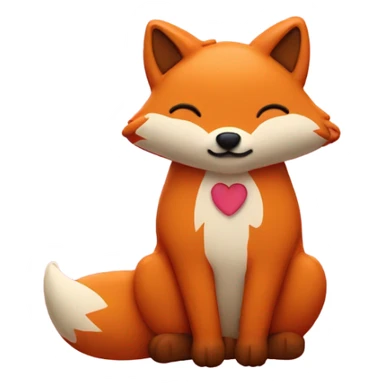 cookie heart with fox sticker