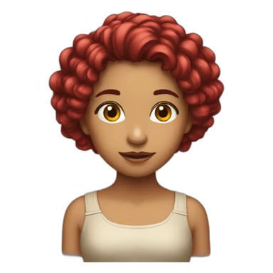 Menina cabelo vermelho apaixonada sticker