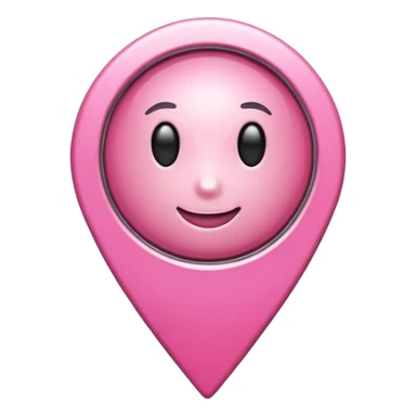pink location pin sticker