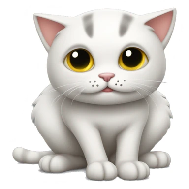 cat with six legs sticker