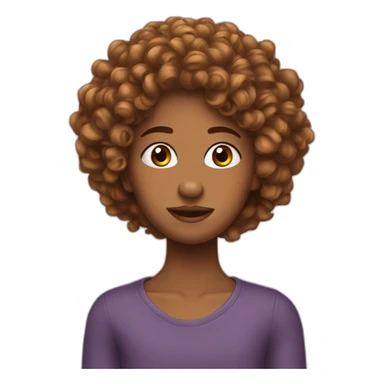 metisse cheveux bouclés longs sticker