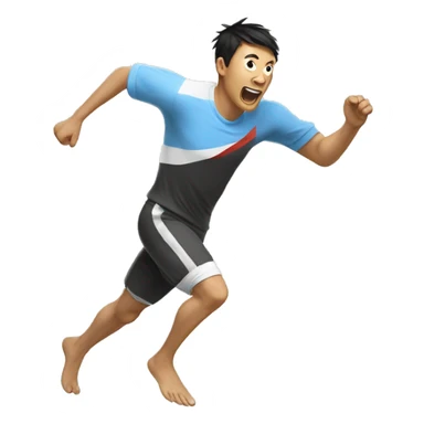 liuxiang running fast shirt sticker