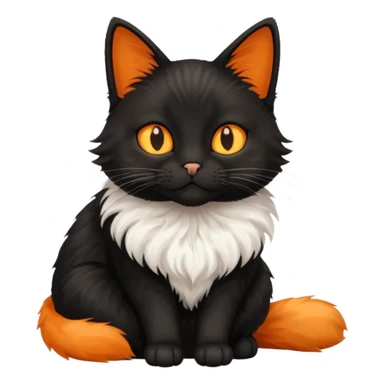 Gato preto com laranja e branco  sticker