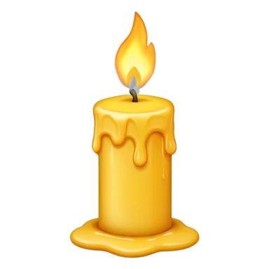 The thinking emoji, but it's a candle doing the thinking  sticker