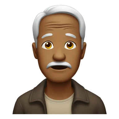 Old brown man crying  sticker