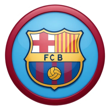 Emoji of fc Barcelona logo sticker