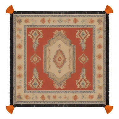 Rectangle carpet with tassels  sticker
