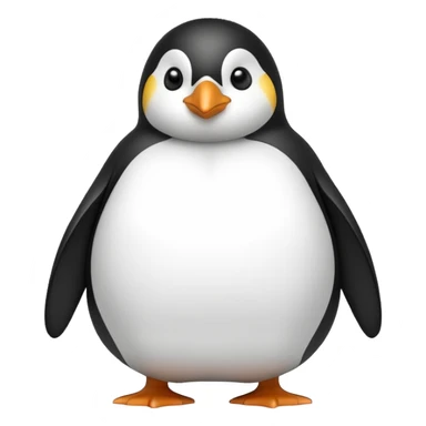 Fat penguin sticker