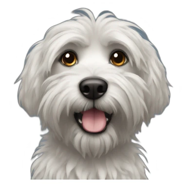 Dog black scruffy hair sticker