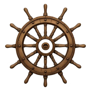 pirate ship wheel sticker