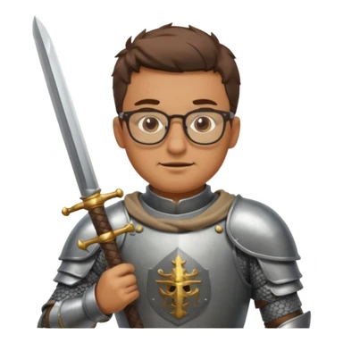 Knights with Glasses: Knight polishing sword while squinting


















 sticker