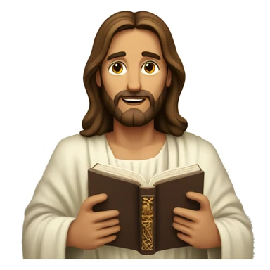 jesus christ with bible sticker