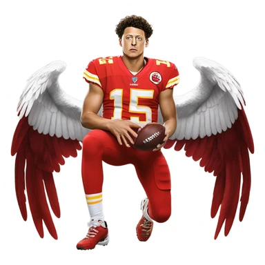 Patrick Mahomes being eaten by an eagle sticker