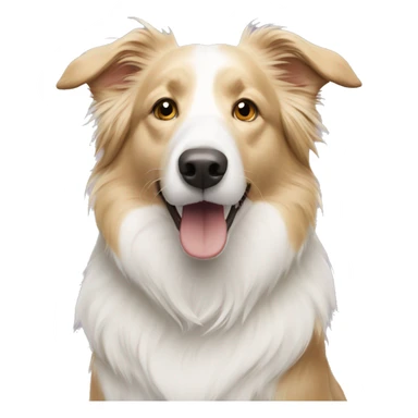 Blonde and white border collie  sticker