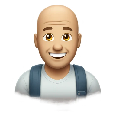 Bading edish curly hair guy chubby smiling sticker