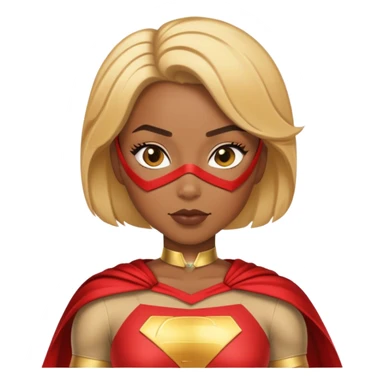Black woman superhero with short honey blonde hair sticker