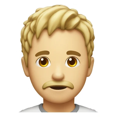 a person sweating with his eyes up and his mouth open sticker