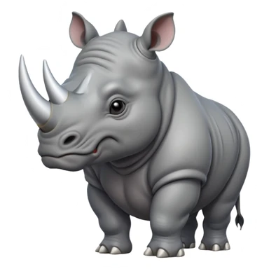 angry rhinoceros sticker