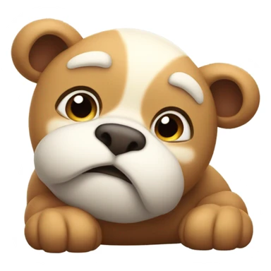 Laying down from exhaustion animal sticker