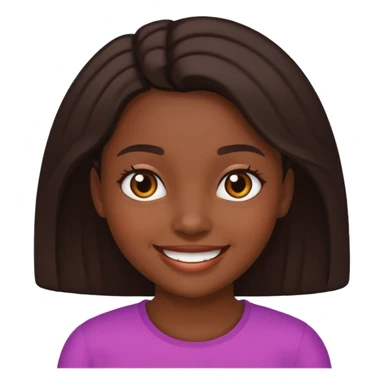 Une fille à la peau noire qui souris  sticker