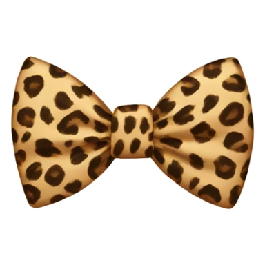 Leopard bow sticker