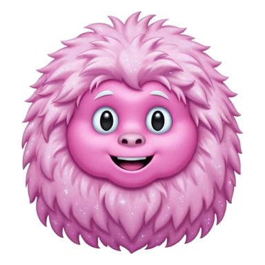 pink yeti with glitter sticker